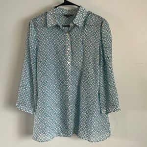 Brooks Brothers semi-sheer silk blouse